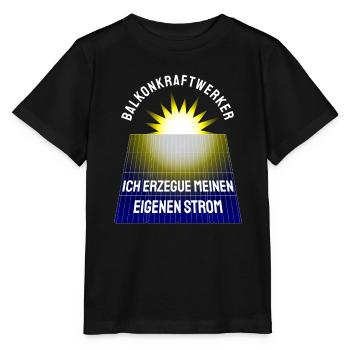 Centrale électrique de balcon Solaire Photovoltaïque - T-shirt bio MINI CREATOR Stanley/Stella Enfant - noir - Devant - Mikhail (115cm)