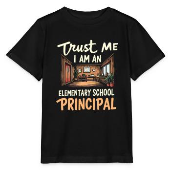 Directeur d’école primaire - T-shirt bio MINI CREATOR Stanley/Stella Enfant - noir - Devant - Mikhail (115cm)
