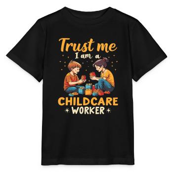 Travailleurs de la petite enfance - T-shirt bio MINI CREATOR Stanley/Stella Enfant - noir - Devant - Mikhail (115cm)