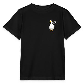 Rude Funny Saying "Duck You" Outfit - Stanley/Stella MINI CREATOR Kids’ T-Shirt - black - Front - Mikhail (115cm)