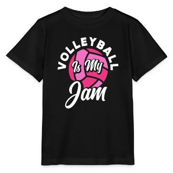 Le volley-ball, c’est mon truc, l’enthousiasme pour le volley-ball - T-shirt bio MINI CREATOR Stanley/Stella Enfant - noir - Devant - Mikhail (115cm)