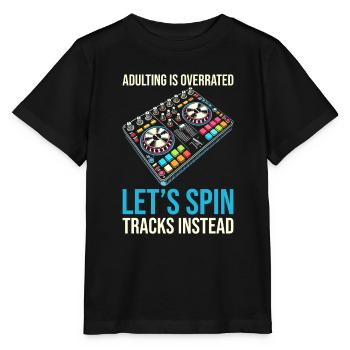 Dj Disc Jockey - T-shirt bio MINI CREATOR Stanley/Stella Enfant - noir - Devant - Mikhail (115cm)