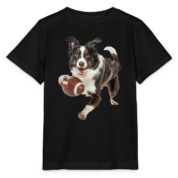 Border Collie - Stanley/Stella MINI CREATOR Kids’ T-Shirt - black - Front - Mikhail (115cm)
