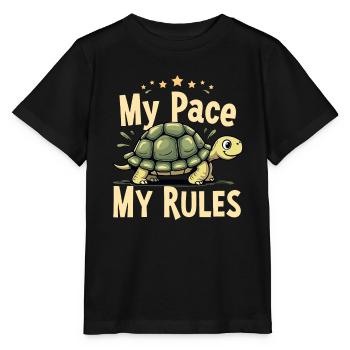 Schildkrötenpflege Für Besitzer Von - Stanley/Stella Kinder T-Shirt MINI CREATOR  - Schwarz - Vorne - Mikhail (115cm)