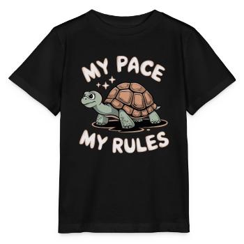 Schildkrötenpflege Für Besitzer Von - Stanley/Stella Kinder T-Shirt MINI CREATOR  - Schwarz - Vorne - Mikhail (115cm)