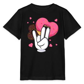 idiot embarrassant sarcasme nerd geek beignet - T-shirt bio MINI CREATOR Stanley/Stella Enfant - noir - Devant - Mikhail (115cm)
