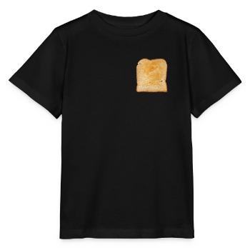 Pain grillé, une tranche de pain grillé, - T-shirt bio MINI CREATOR Stanley/Stella Enfant - noir - Devant - Mikhail (115cm)