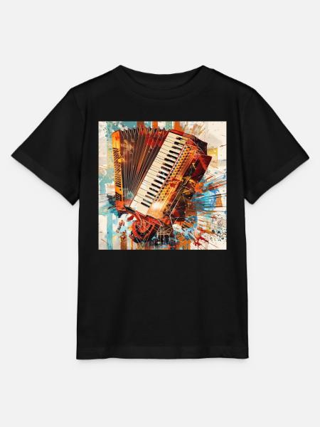 Akkordeon - Stanley/Stella Kinder T-Shirt MINI CREATOR  - Schwarz