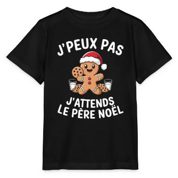 Ich kann nicht, ich warte auf den Weihnachtsmann - Stanley/Stella Kinder T-Shirt MINI CREATOR  - Schwarz - Vorne - Mikhail (115cm)
