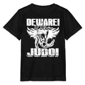 Beware I Know Judo - Stanley/Stella MINI CREATOR Kids’ T-Shirt - black - Front - Mikhail (115cm)