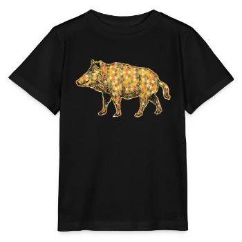 Boar Geometric - Stanley/Stella MINI CREATOR Kids’ T-Shirt - black - Front - Mikhail (115cm)