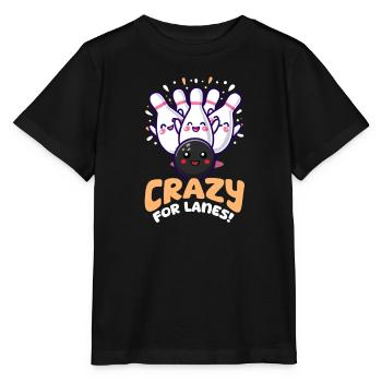 Bowling fou de pistes ! - T-shirt bio MINI CREATOR Stanley/Stella Enfant - noir - Devant - Mikhail (115cm)