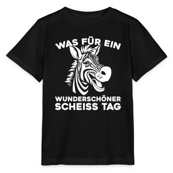 Zebra Halten Sie Bitte Die Fresse - Stanley/Stella Kinder T-Shirt MINI CREATOR  - Schwarz - Vorne - Mikhail (115cm)