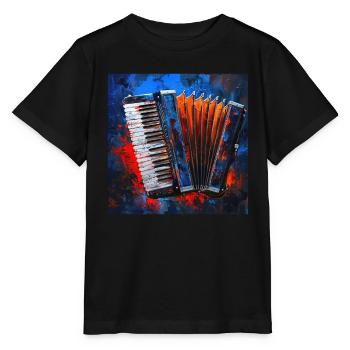 Accordéon - T-shirt bio MINI CREATOR Stanley/Stella Enfant - noir - Devant - Mikhail (115cm)
