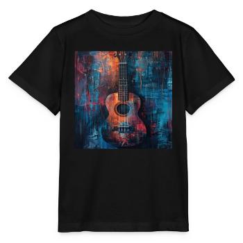 Ukulélé - T-shirt bio MINI CREATOR Stanley/Stella Enfant - noir - Devant - Mikhail (115cm)