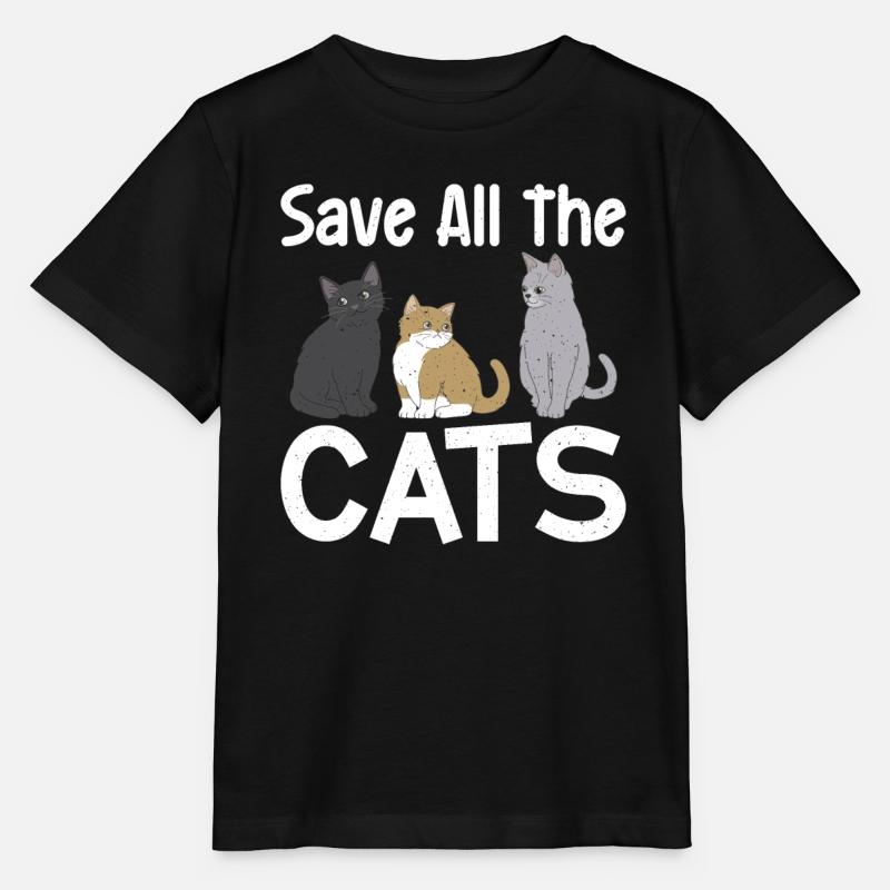 Cadeaux de sauvetage de chat - T-shirt bio MINI CREATOR Stanley/Stella Enfant - noir