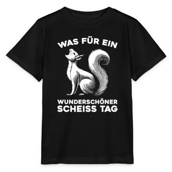Eichhörnchen Halten Sie Bitte Die Fresse - Stanley/Stella Kinder T-Shirt MINI CREATOR  - Schwarz - Vorne - Mikhail (115cm)