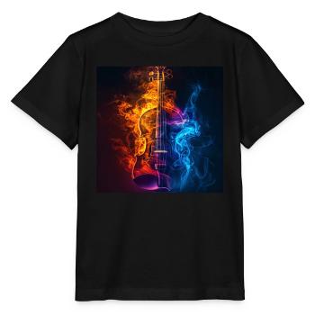 Violine - Stanley/Stella Kinder T-Shirt MINI CREATOR  - Schwarz - Vorne - Mikhail (115cm)