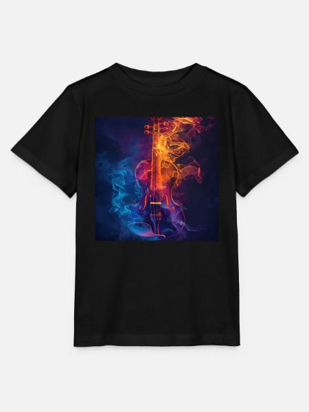 Violine - Stanley/Stella Kinder T-Shirt MINI CREATOR - Schwarz