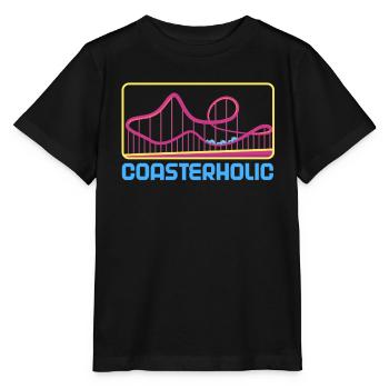 Roller coaster amusement park funfair amusement park - Stanley/Stella MINI CREATOR Kids’ T-Shirt - black - Front - Mikhail (115cm)