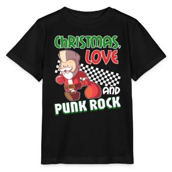 Rocking Christmas : Concert Père Noël Punk Rock - T-shirt bio MINI CREATOR Stanley/Stella Enfant - noir - Devant - Mikhail (115cm)