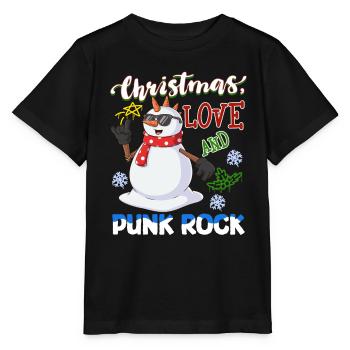 Rocking Christmas: Concert Santa Claus Punk Rock - Stanley/Stella MINI CREATOR Kids’ T-Shirt - black - Front - Mikhail (115cm)