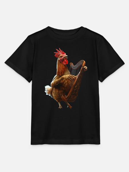 Hahn Harfe - Stanley/Stella Kinder T-Shirt MINI CREATOR  - Schwarz