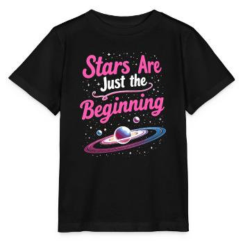 Exploration spatiale Découverte cosmique - T-shirt bio MINI CREATOR Stanley/Stella Enfant - noir - Devant - Mikhail (115cm)