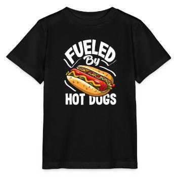 Powered by Hot Dogs Enjoyment - Stanley/Stella MINI CREATOR Kids’ T-Shirt - black - Front - Mikhail (115cm)
