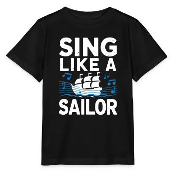 Sailors Sea Shanty Singing Ship Adventures - Stanley/Stella MINI CREATOR Kids’ T-Shirt - black - Front - Mikhail (115cm)