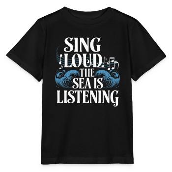 Sailors Sea Shanty Singing Ship Adventures - Stanley/Stella MINI CREATOR Kids’ T-Shirt - black - Front - Mikhail (115cm)
