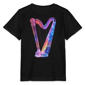 Harfe - Stanley/Stella Kinder T-Shirt MINI CREATOR  - Schwarz - Vorne - Mikhail (115cm)