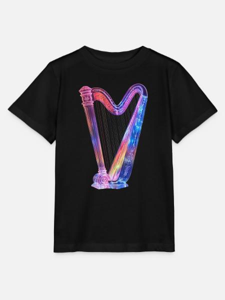 Harfe - Stanley/Stella Kinder T-Shirt MINI CREATOR - Schwarz