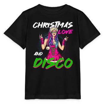 Mrs. Claus on the dance floor! Christmas Techno - Stanley/Stella MINI CREATOR Kids’ T-Shirt - black - Front - Mikhail (115cm)