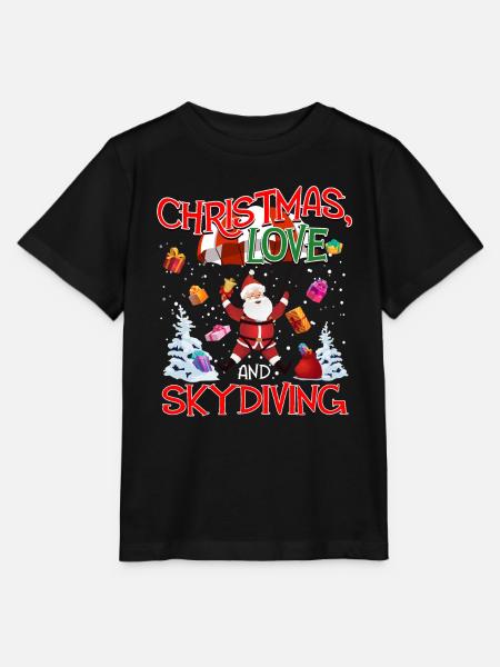 Fallschirm Skydive Weihnachten Liebe und Skydiving - Stanley/Stella Kinder T-Shirt MINI CREATOR - Schwarz