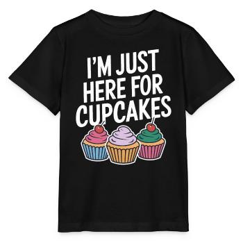 Cupcake Dire Cupcakes Drôle Cupcake Cadeau - T-shirt bio MINI CREATOR Stanley/Stella Enfant - noir - Devant - Mikhail (115cm)