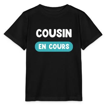 Aktuelles Cousin, Geschenk, zukünftiger Cousin, Geschenk, Cousine - Stanley/Stella Kinder T-Shirt MINI CREATOR  - Schwarz - Vorne - Mikhail (115cm)