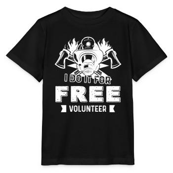 Firefighter Volunteer Firefighter - Stanley/Stella MINI CREATOR Kids’ T-Shirt - black - Front - Mikhail (115cm)