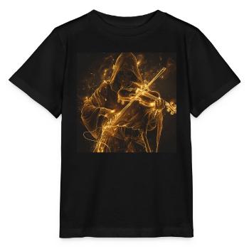 Violine - Stanley/Stella Kinder T-Shirt MINI CREATOR  - Schwarz - Vorne - Mikhail (115cm)