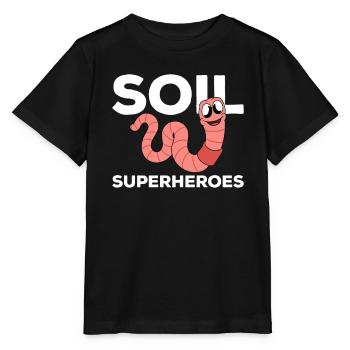 Mignon ver drôle vers de terre vers de terre - T-shirt bio MINI CREATOR Stanley/Stella Enfant - noir - Devant - Mikhail (115cm)