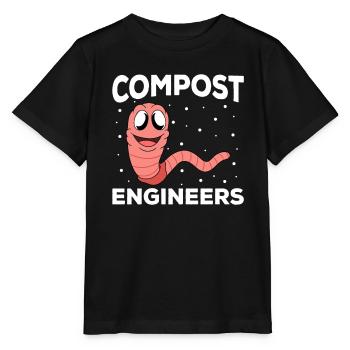 Mignon ver drôle vers de terre vers de terre - T-shirt bio MINI CREATOR Stanley/Stella Enfant - noir - Devant - Mikhail (115cm)