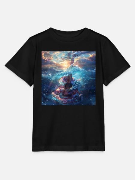 Gitarre - Stanley/Stella Kinder T-Shirt MINI CREATOR  - Schwarz