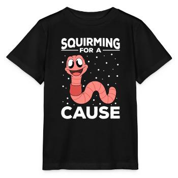Mignon ver drôle vers de terre vers de terre - T-shirt bio MINI CREATOR Stanley/Stella Enfant - noir - Devant - Mikhail (115cm)