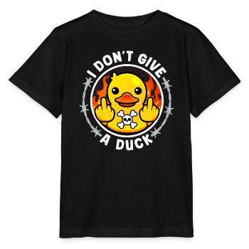 grossier drôle disant « Duck You » Tenue - T-shirt bio MINI CREATOR Stanley/Stella Enfant - noir - Devant - Mikhail (115cm)