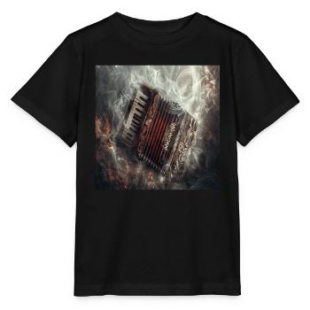 Akkordeon - Stanley/Stella Kinder T-Shirt MINI CREATOR  - Schwarz - Vorne - Mikhail (115cm)