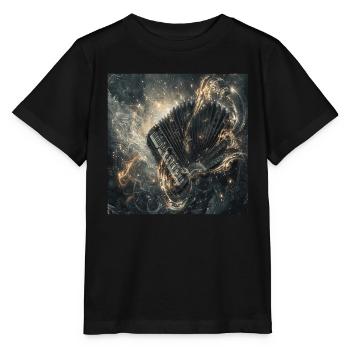 Akkordeon - Stanley/Stella Kinder T-Shirt MINI CREATOR  - Schwarz - Vorne - Mikhail (115cm)