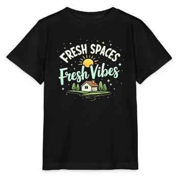 Frühjahrsputz-enthusiasten, Neuanfang Und - Stanley/Stella Kinder T-Shirt MINI CREATOR  - Schwarz - Vorne - Mikhail (115cm)