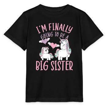I`m Finally Going To Be A Big Sister Unicorn Gift - Stanley/Stella Kinder T-Shirt MINI CREATOR  - Schwarz - Vorne - Mikhail (115cm)