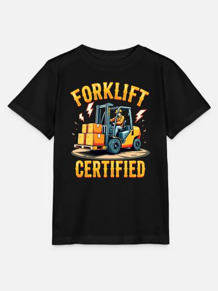 Forklift Certified Gabelstapler - Stanley/Stella Kinder T-Shirt MINI CREATOR  - Schwarz