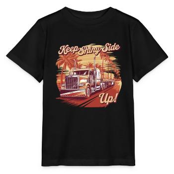 Trucker Keep The Shiny Side Up - Stanley/Stella MINI CREATOR Kids’ T-Shirt - black - Front - Mikhail (115cm)